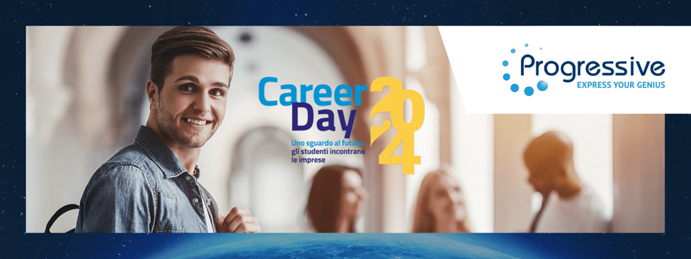 Group of students and the logo of the CareerDay 2024